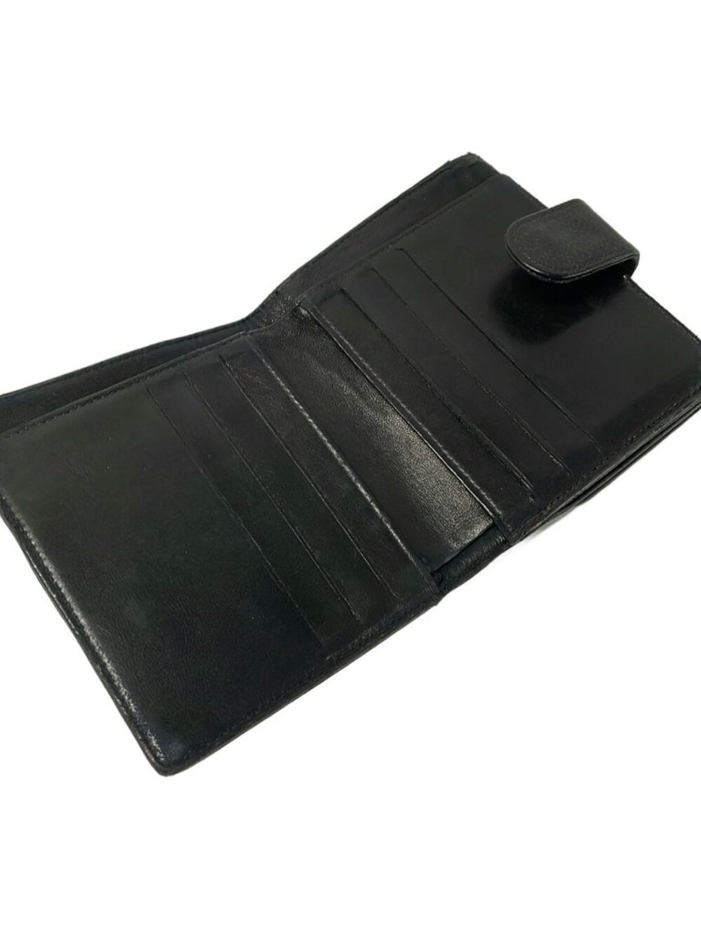 ★SOLD★ Chanel Hook Wallet Black CC Logo Gold - Picture 3 of 8